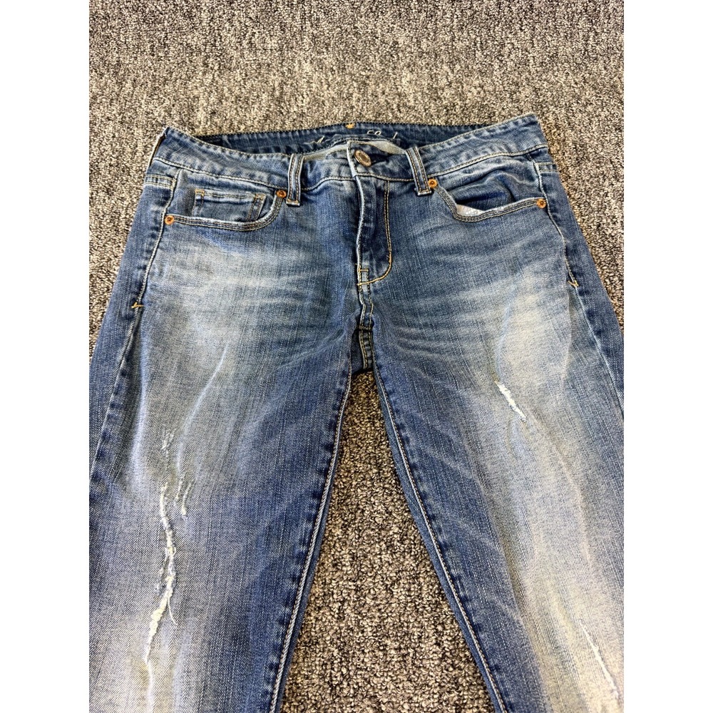 American Eagle Outfitters Stretch Jeans Womens 8 Blue Denim Light Wash Straight - Picture 6 of 16